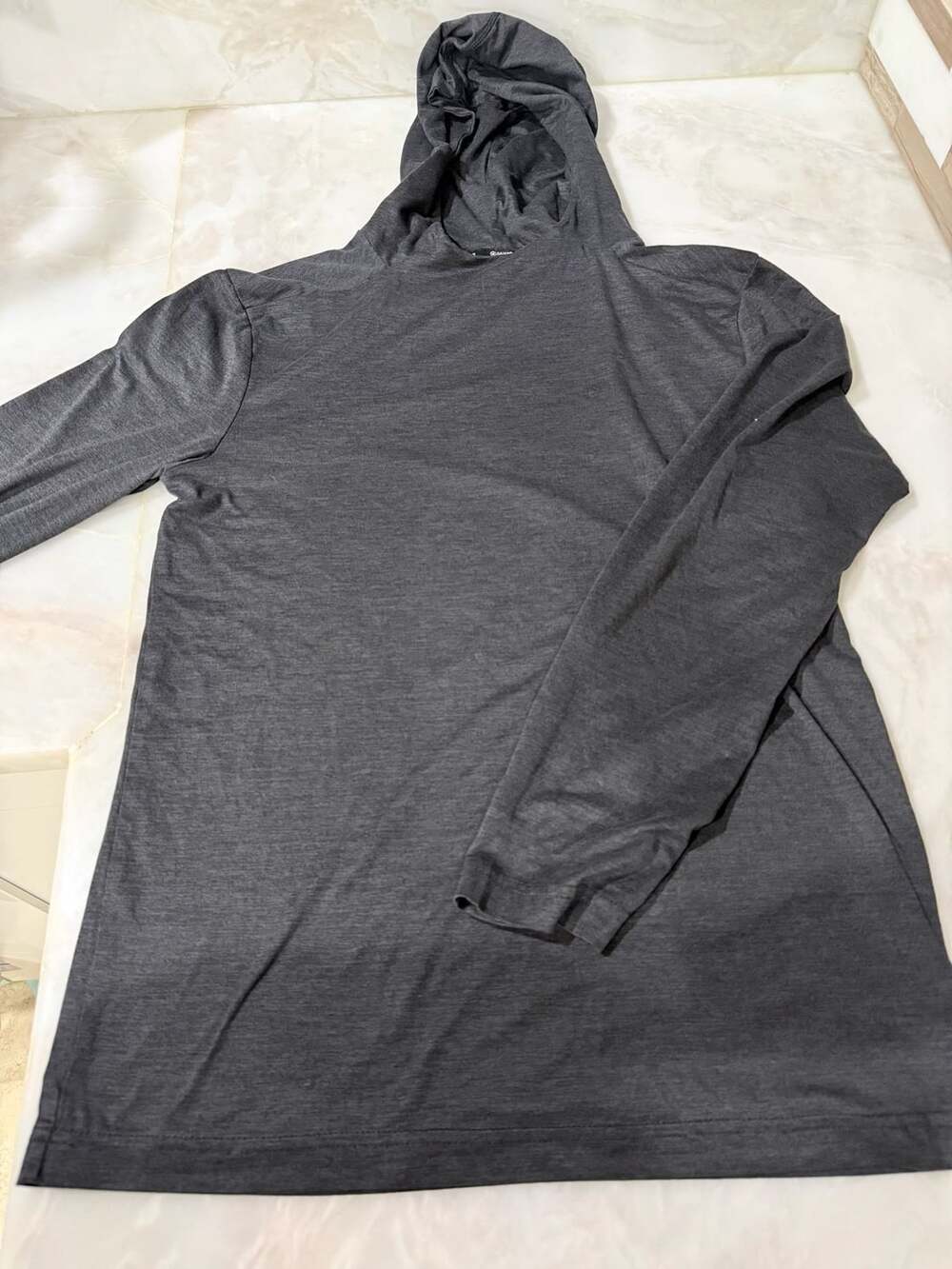 Gaiam Performance Lightweight Hoodie Size S Charcoal Gray Spandex